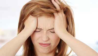 woman with migraine condition