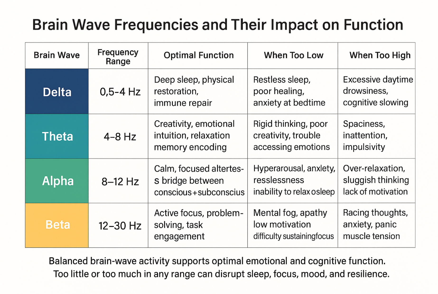 brainwave frequency chart