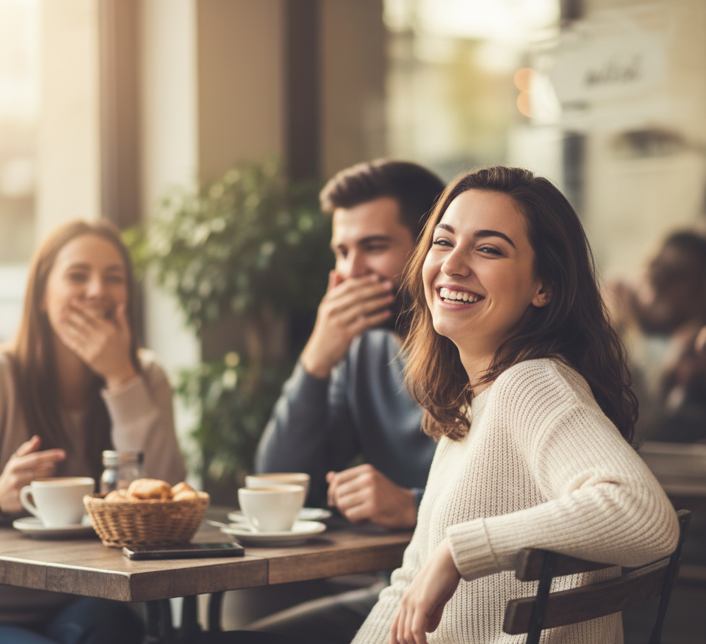 happy-smiling-friends-eating-in-restaurant